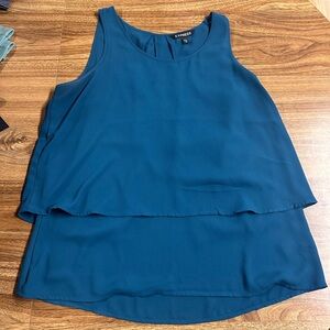 Express Women's Teal Layered Tank Top